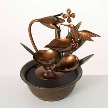 Faire: Sullivans Home Decor hummingbird fountain COPPER HUMMINGBIRD FOUNTAIN Made in the USA!